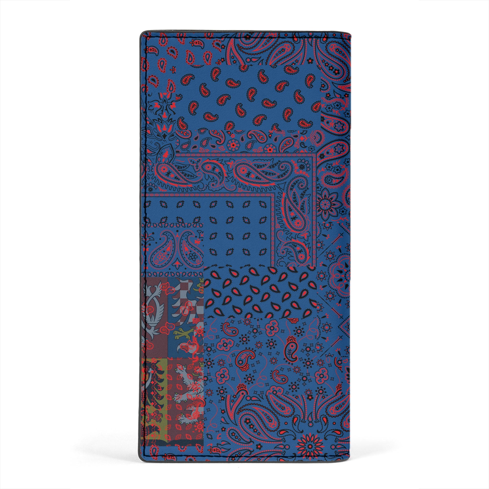 Czech Republic Leather Wallet Paisley Flag And Skull Style 2