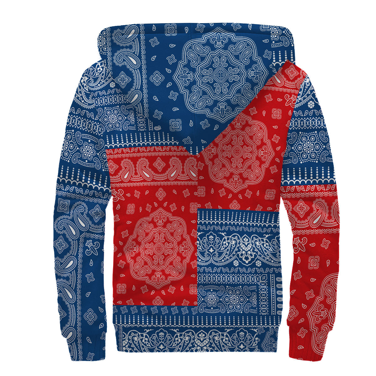 Czech Republic Sherpa Hoodie Flag And Paisley Basic Style 2