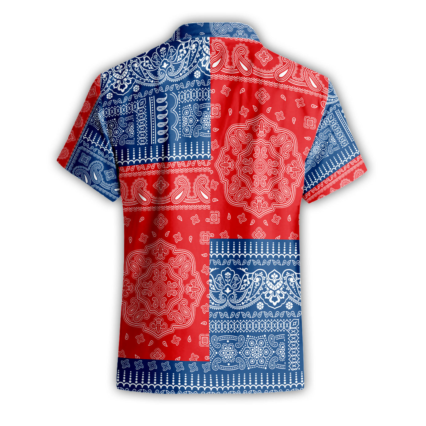 Czech Republic Short Sleeve Shirt Flag And Paisley Basic Style 3