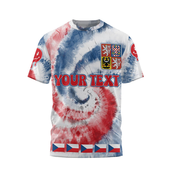 Czech Republic T Shirt Custom Tie Dye Style 1