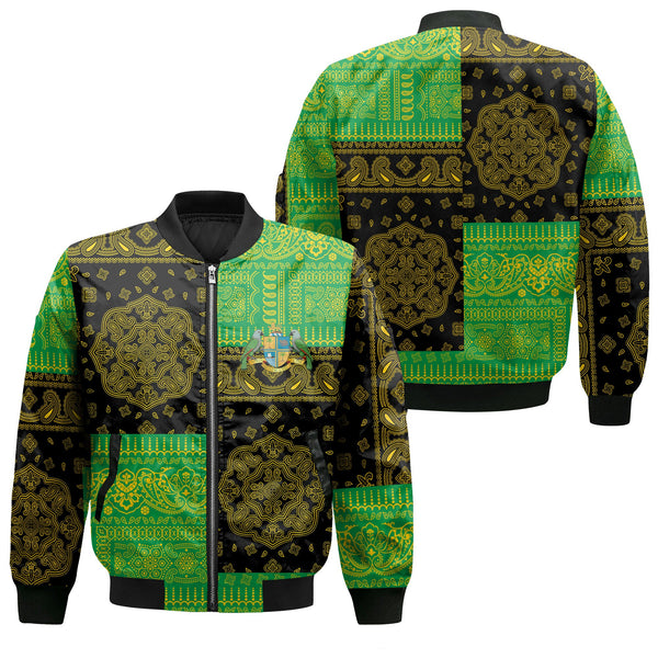 Dominica Bomber Jacket Flag And Paisley Basic Style 1