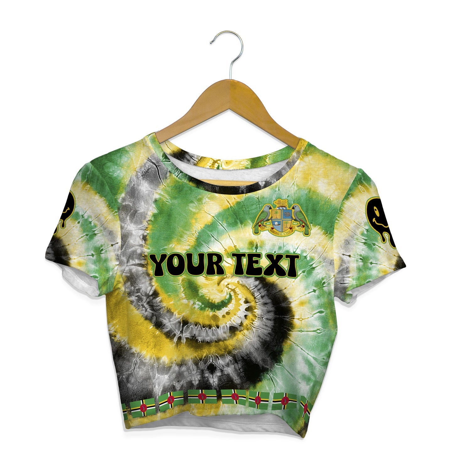 Dominica Croptop T Shirt Custom Tie Dye Style 1