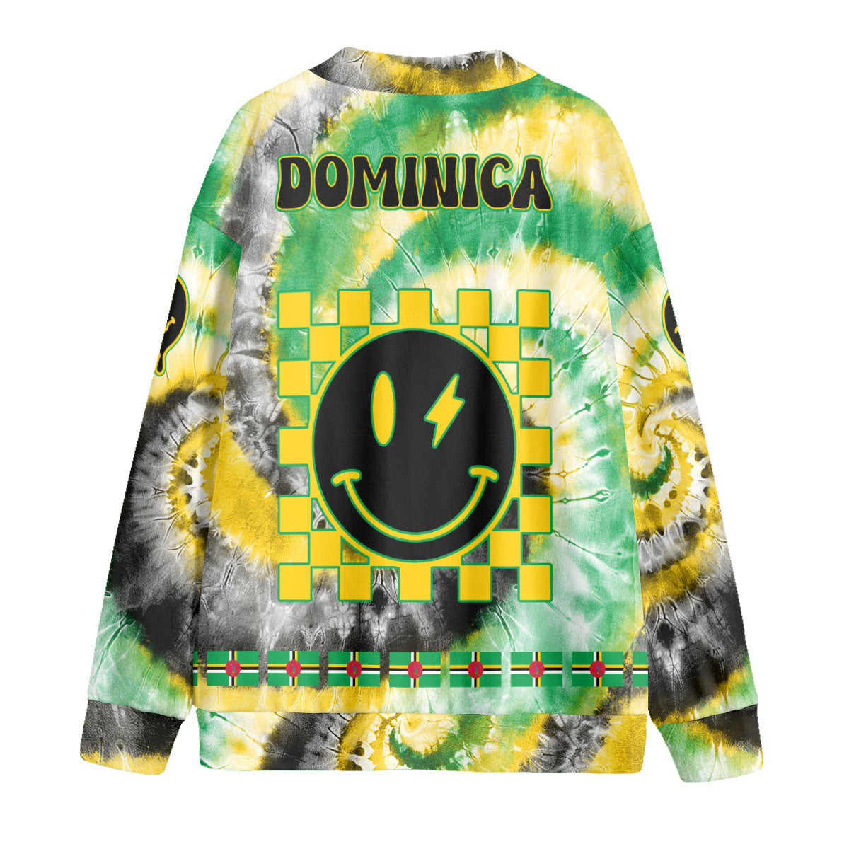 Dominica Fleece Cardigan Custom Tie Dye Style 2