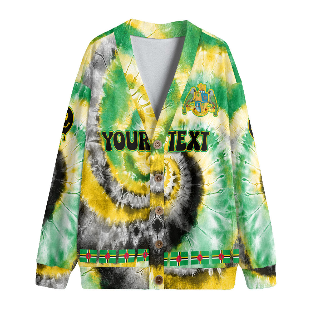 Dominica Fleece Cardigan Custom Tie Dye Style 4