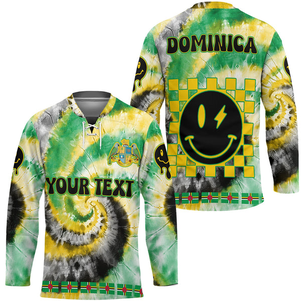 Dominica Hockey Jersey Custom Tie Dye Style 1