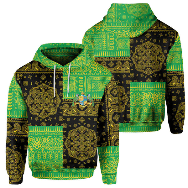 Dominica Hoodie Flag And Paisley Basic Style 1