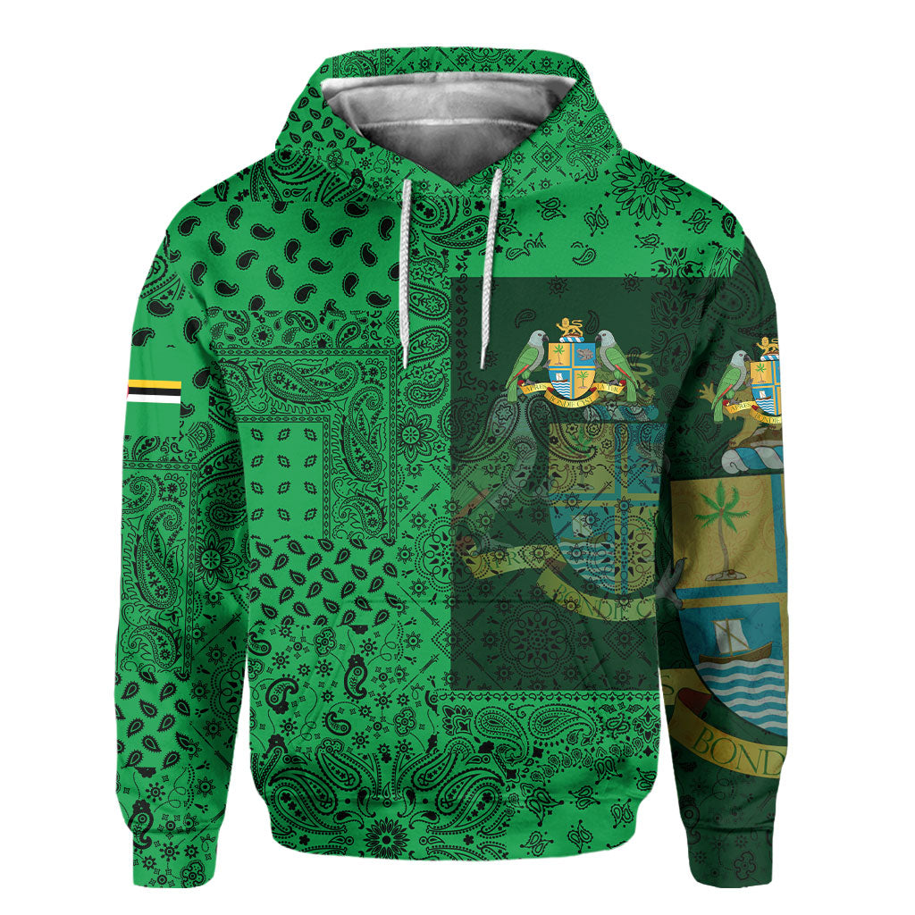 Dominica Hoodie Paisley Flag And Skull Style 2