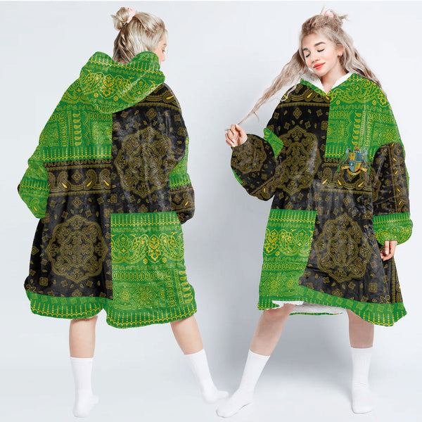 Dominica Hoodie Blanket Flag And Paisley Basic Style 1