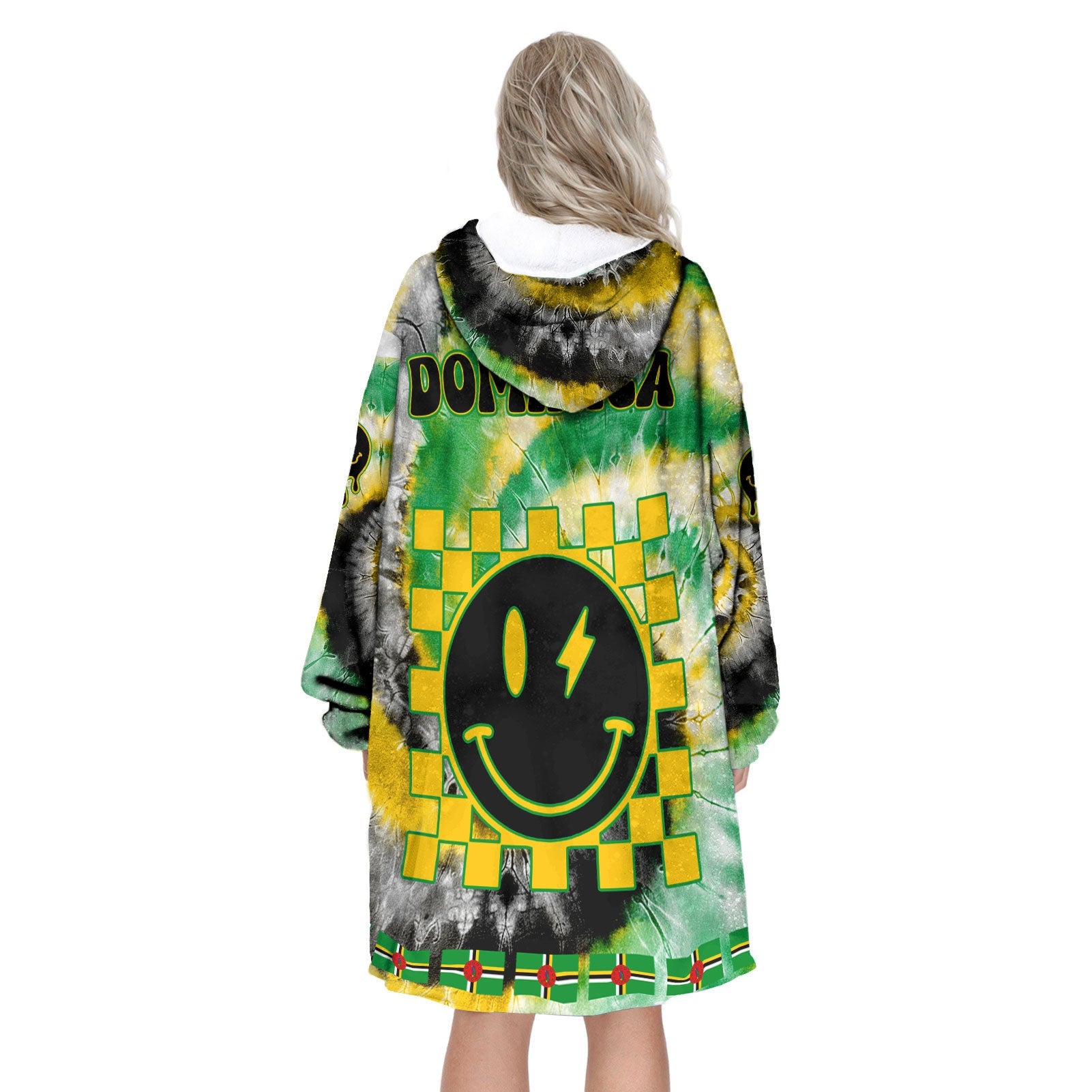 Dominica Hoodie Blanket Custom Tie Dye Style 3