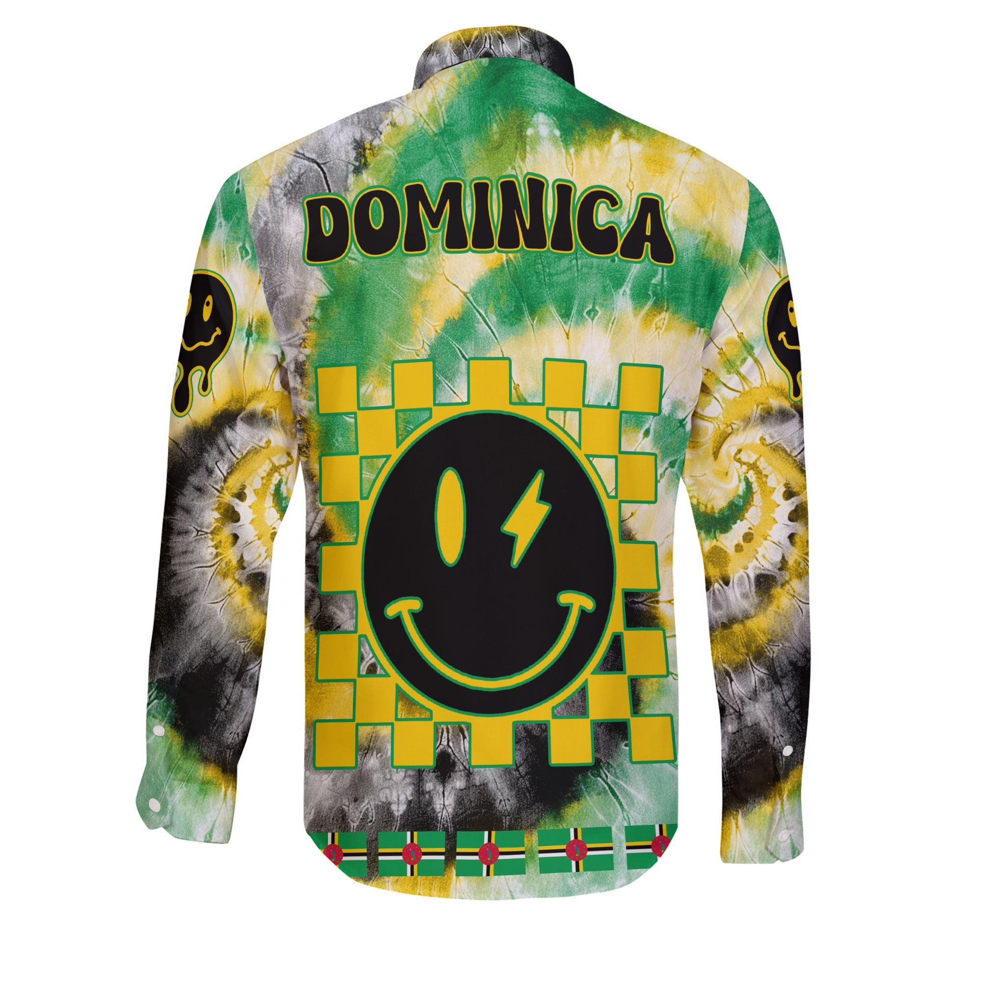 Dominica Long Sleeve Button Shirt Custom Tie Dye Style 2