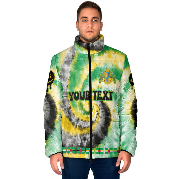 Dominica Men Padded Jacket Custom Tie Dye Style 1