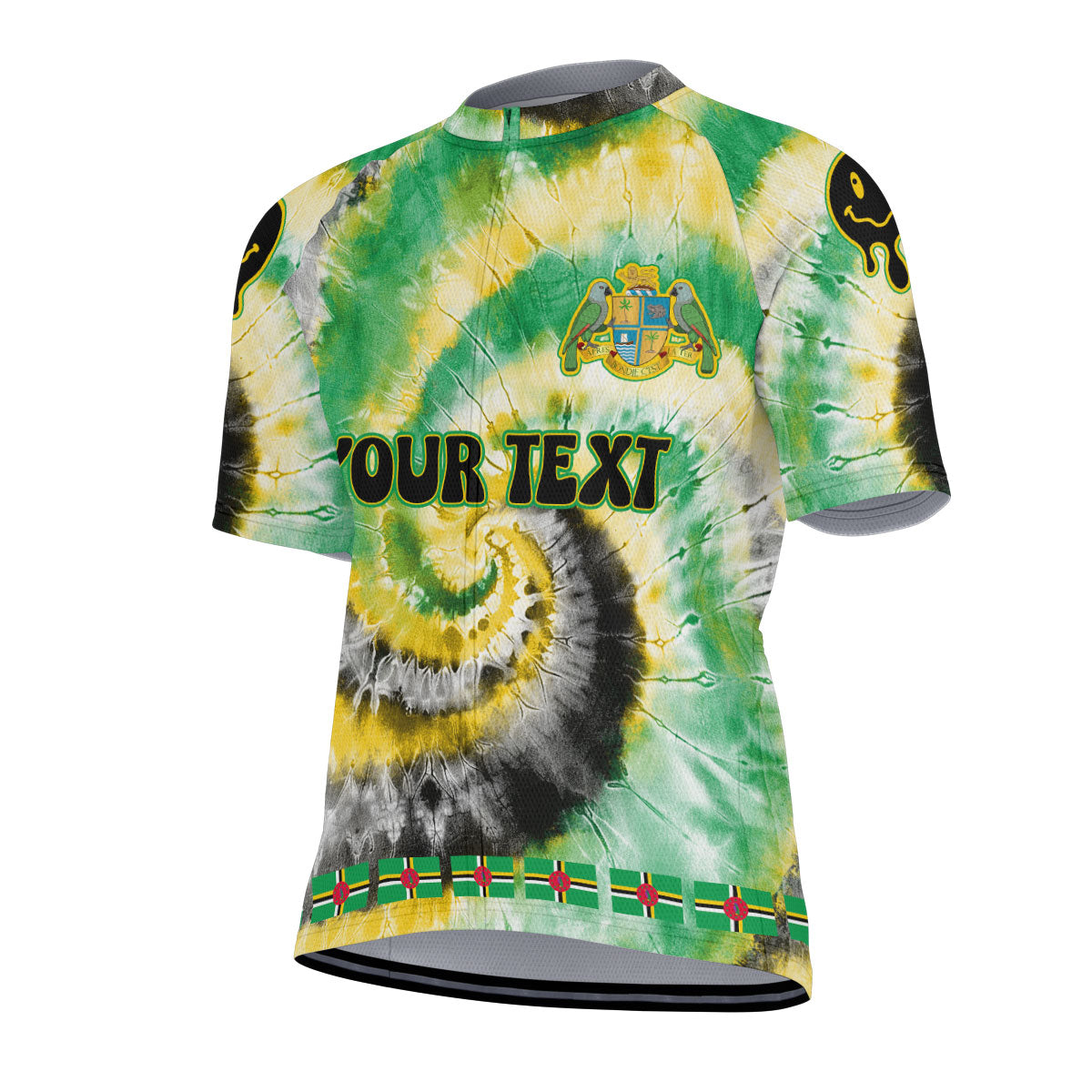 Dominica Men Cycling Jersey Custom Tie Dye Style 2