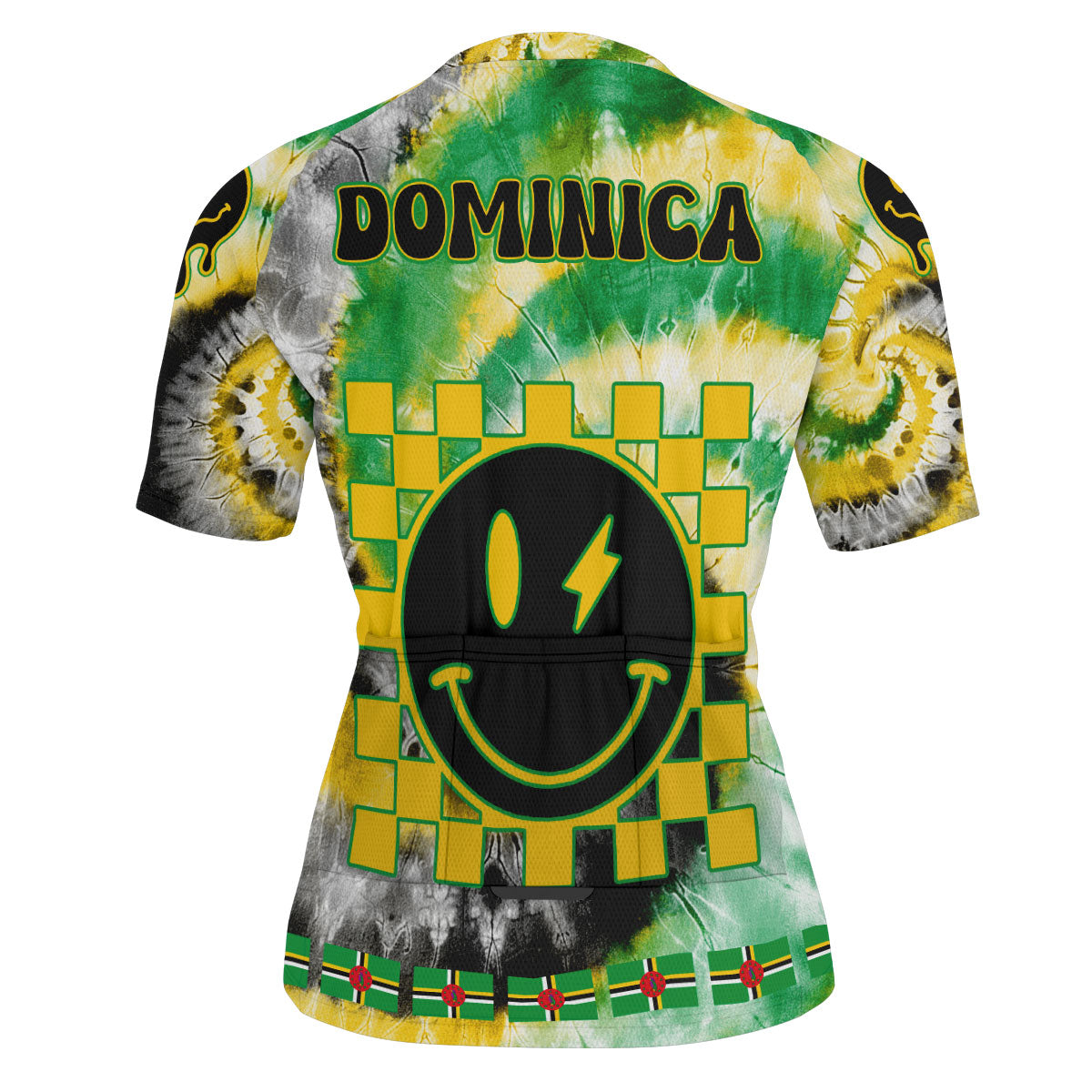 Dominica Men Cycling Jersey Custom Tie Dye Style 3