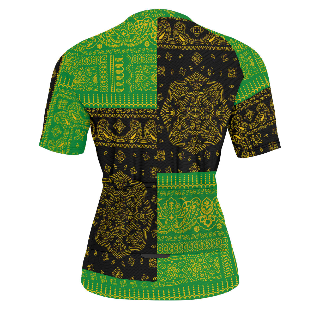 Dominica Men Cycling Jersey Flag And Paisley Basic Style 3