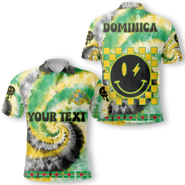 Dominica Polo Shirt Custom Tie Dye Style 1