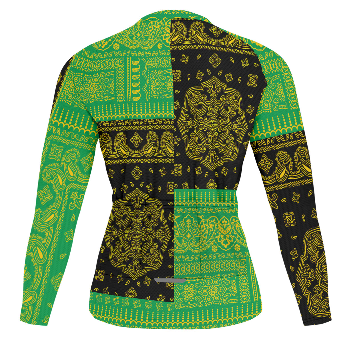 Dominica Raglan Men Cycling Jersey Long Sleeve Flag And Paisley Basic Style 2