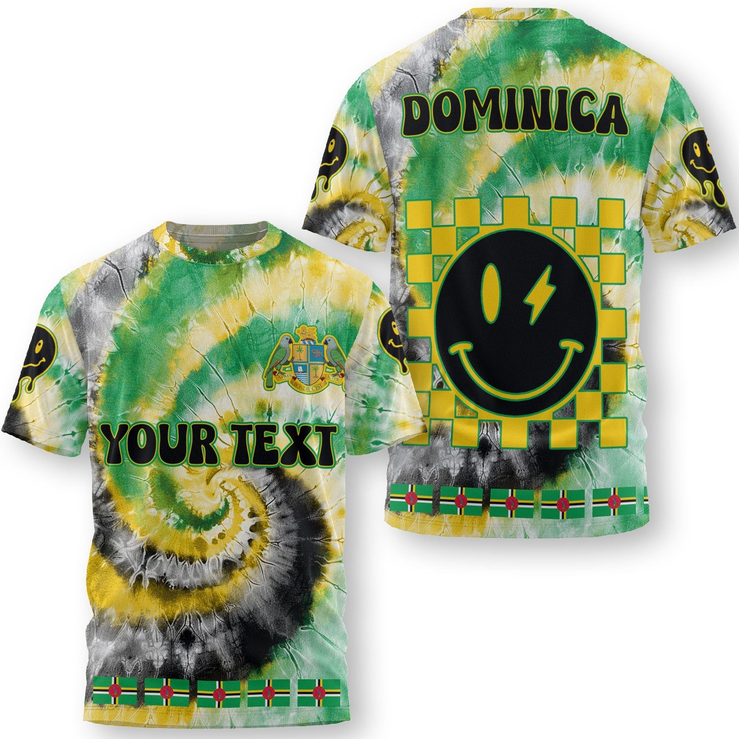 Dominica T Shirt Custom Tie Dye Style 3