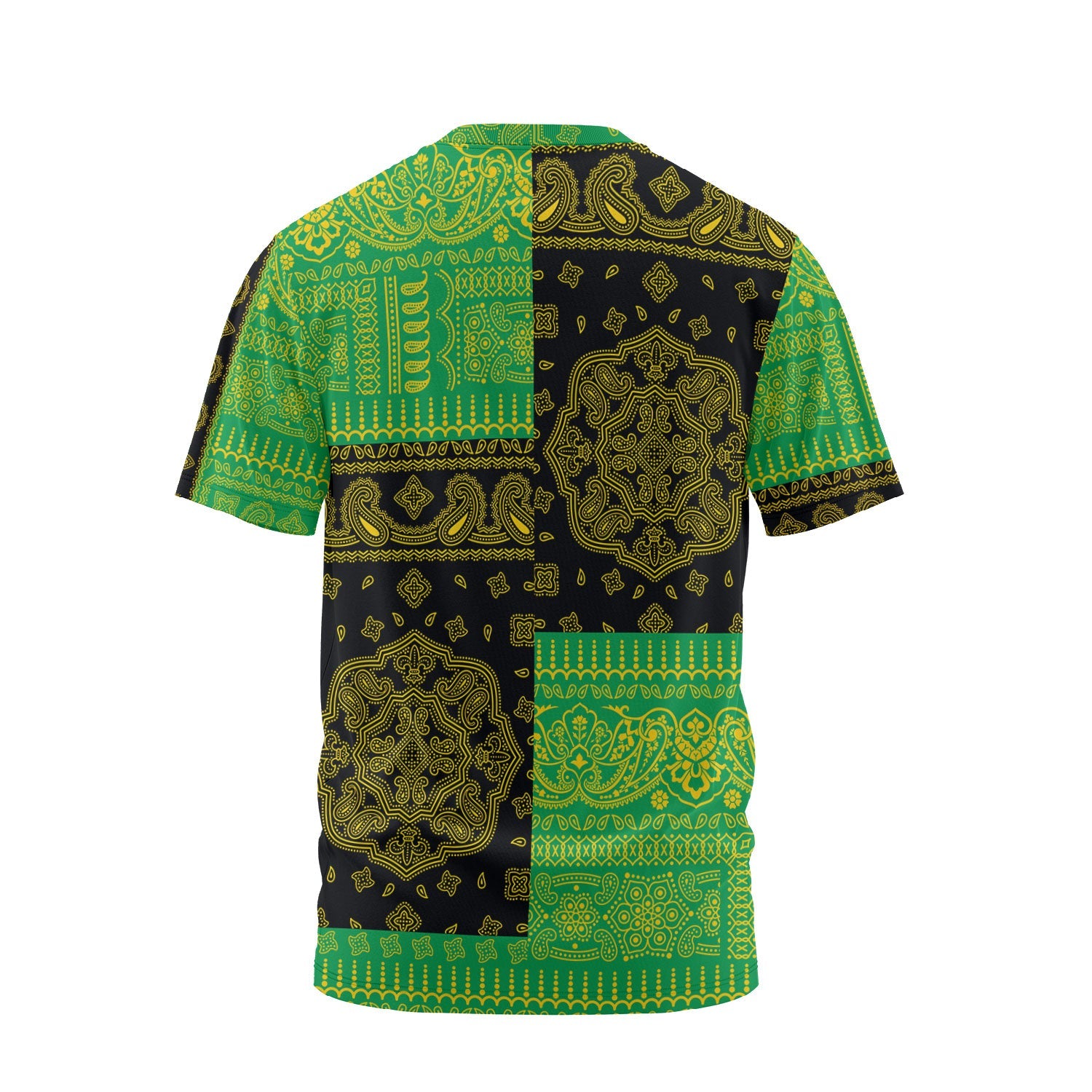 Dominica T Shirt Flag And Paisley Basic Style 3