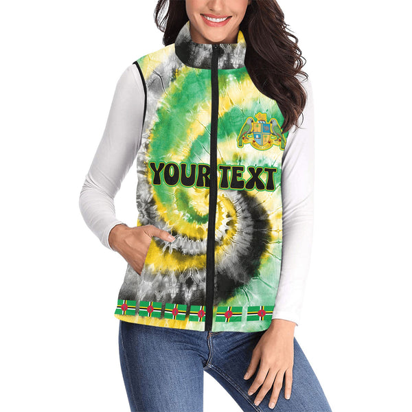 Dominica Women Padded Jacket Vest Custom Tie Dye Style 1