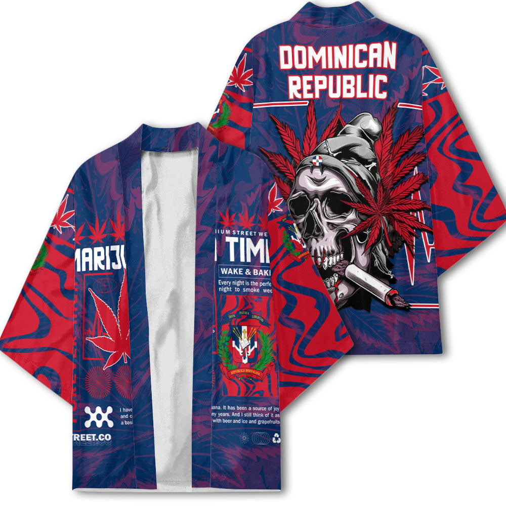 Dominican Republic Kimono Flag & Coat Of Arms Marijuanas Style