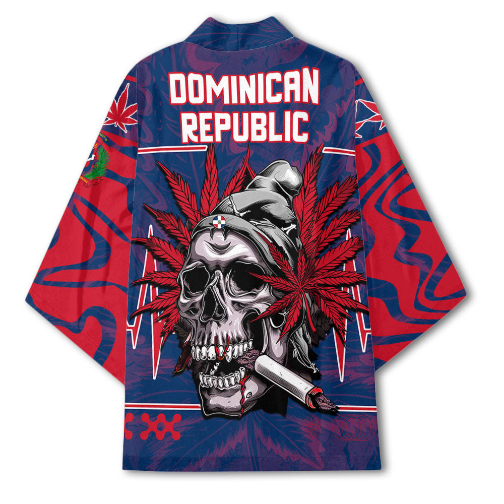 Dominican Republic Kimono Flag & Coat Of Arms Marijuanas Style