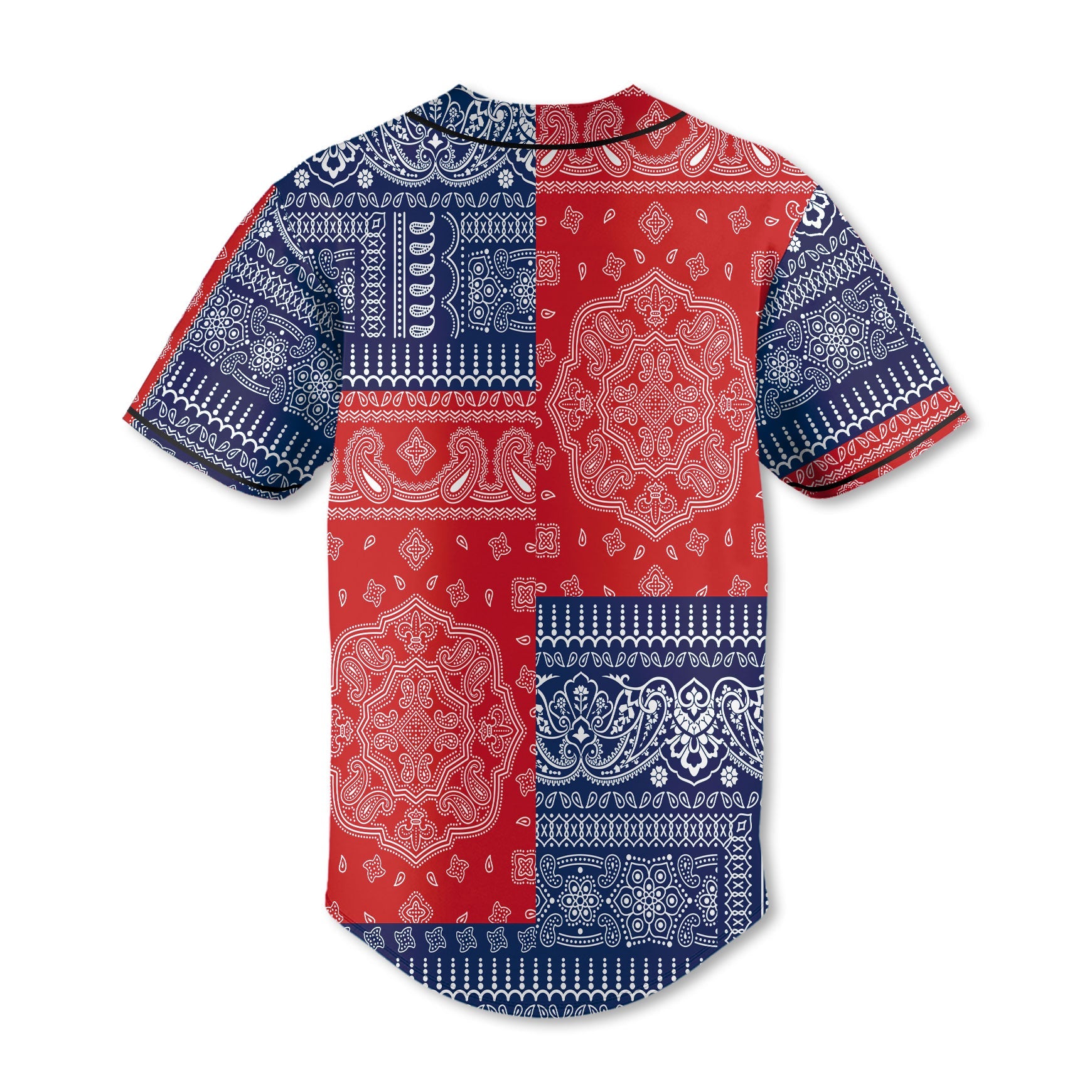 Dominican Republic Baseball Jersey Flag And Paisley Basic Style 3