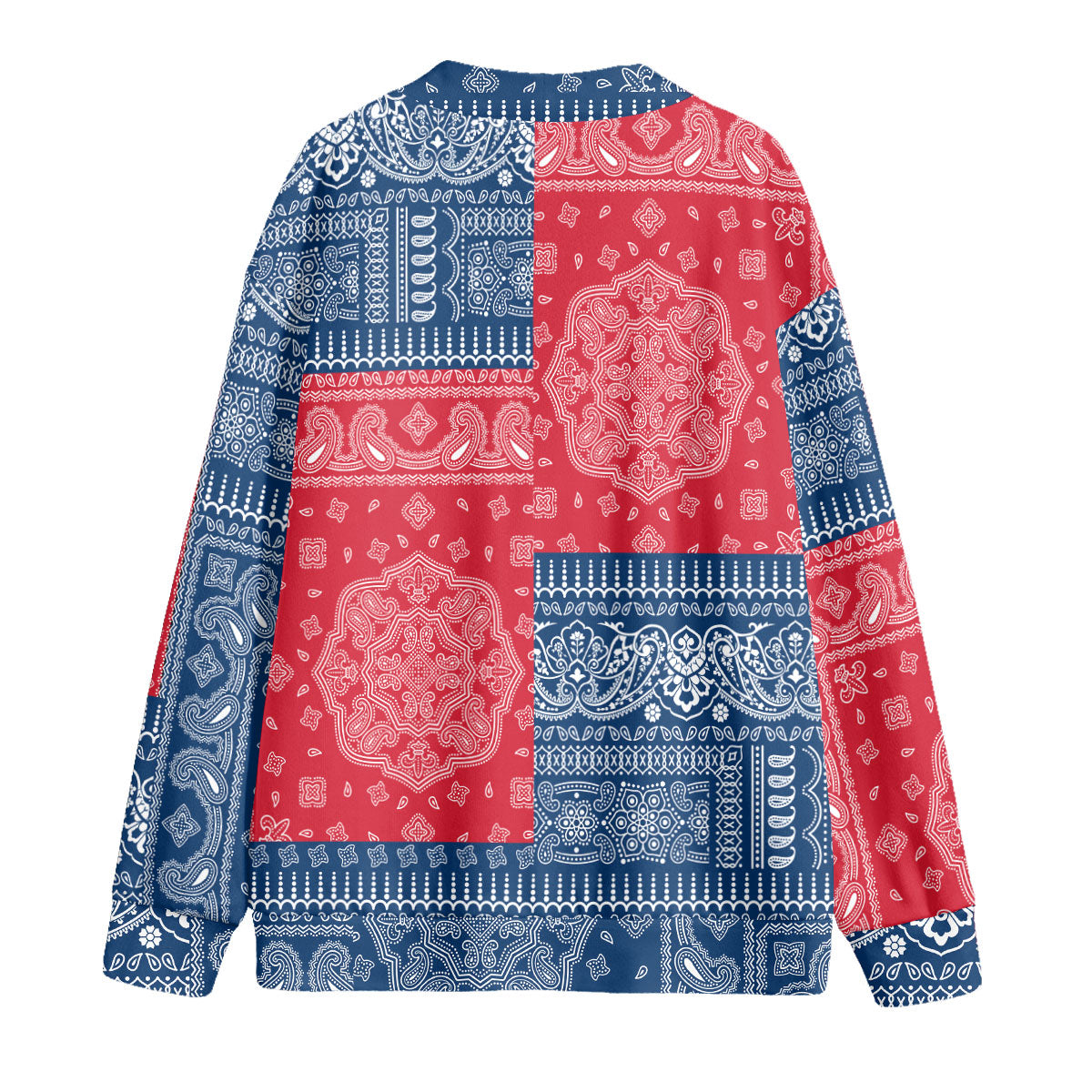 Dominican Republic Fleece Cardigan Flag And Paisley Basic Style 2