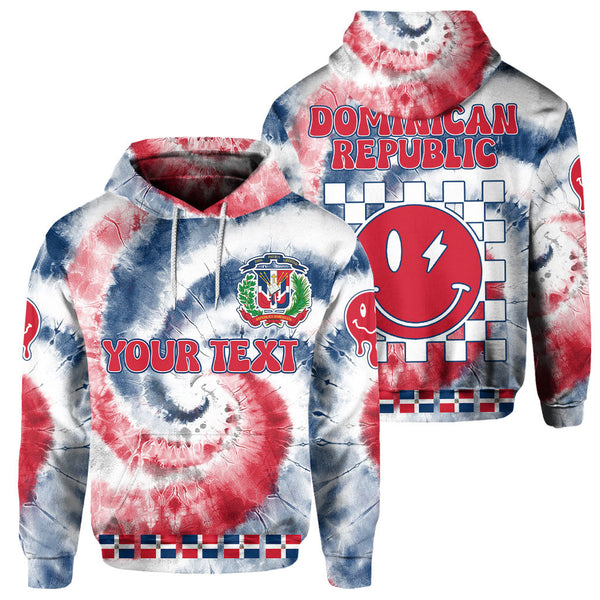 Dominican Republic Hoodie Custom Tie Dye Style 1