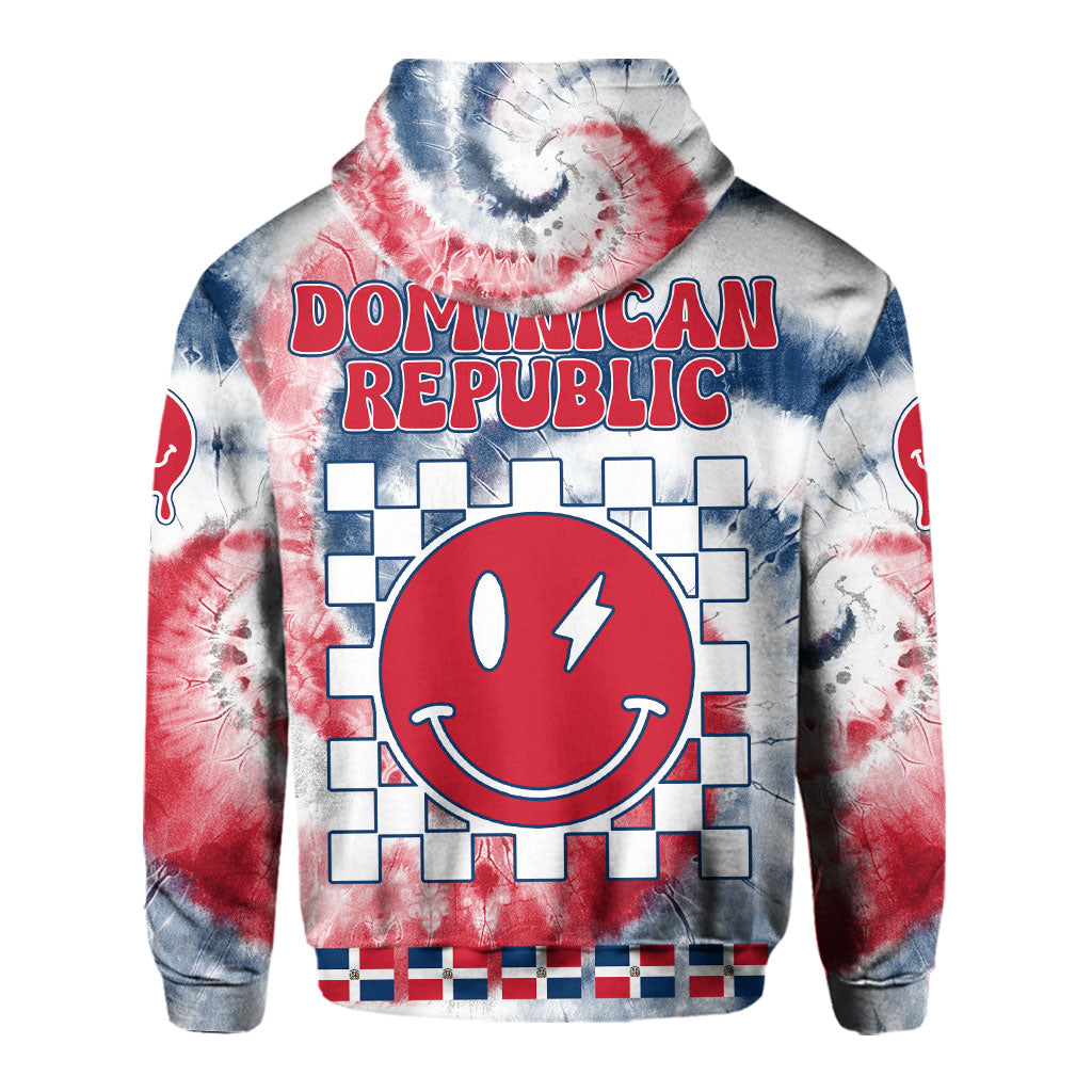 Dominican Republic Hoodie Custom Tie Dye Style 3