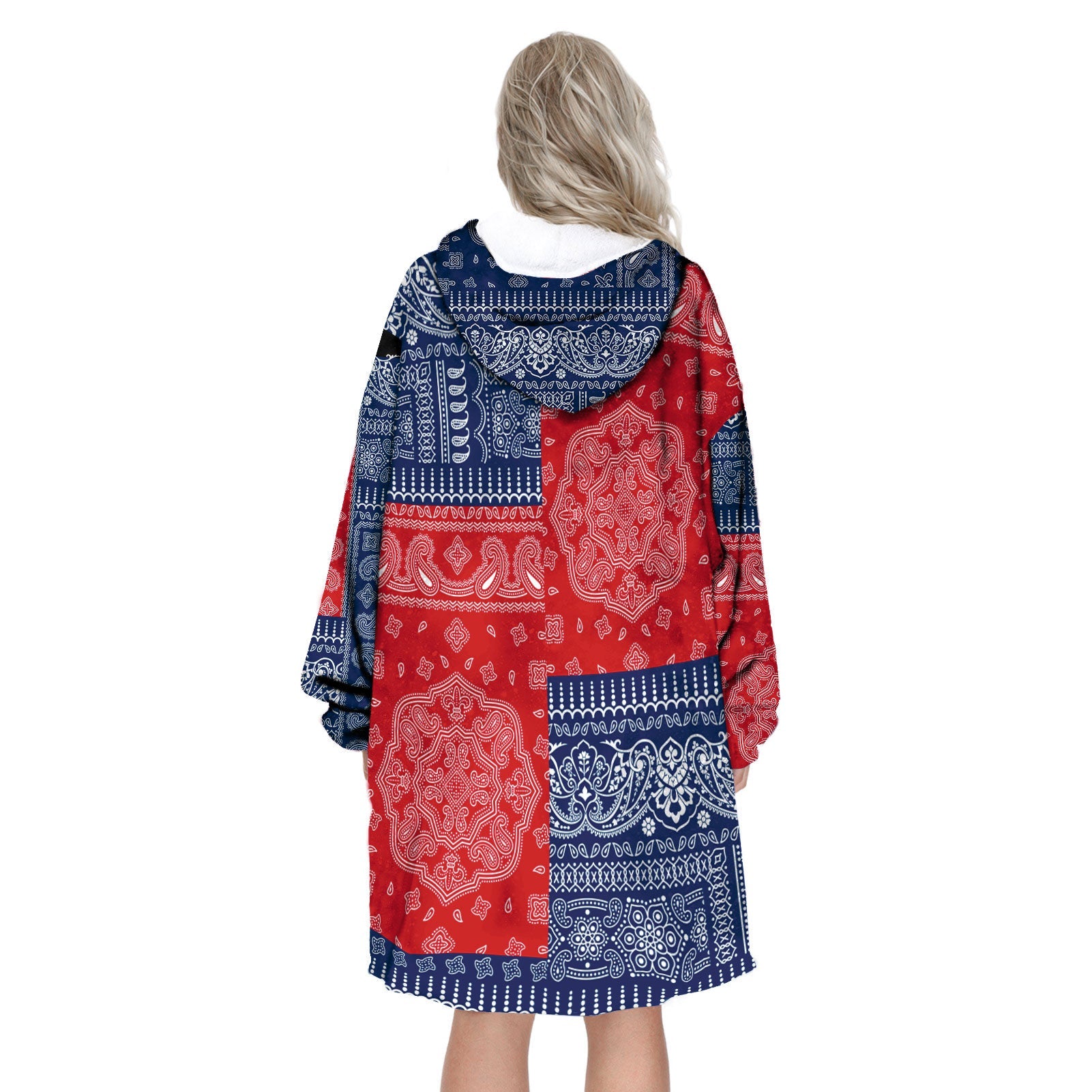 Dominican Republic Hoodie Blanket Flag And Paisley Basic Style 3