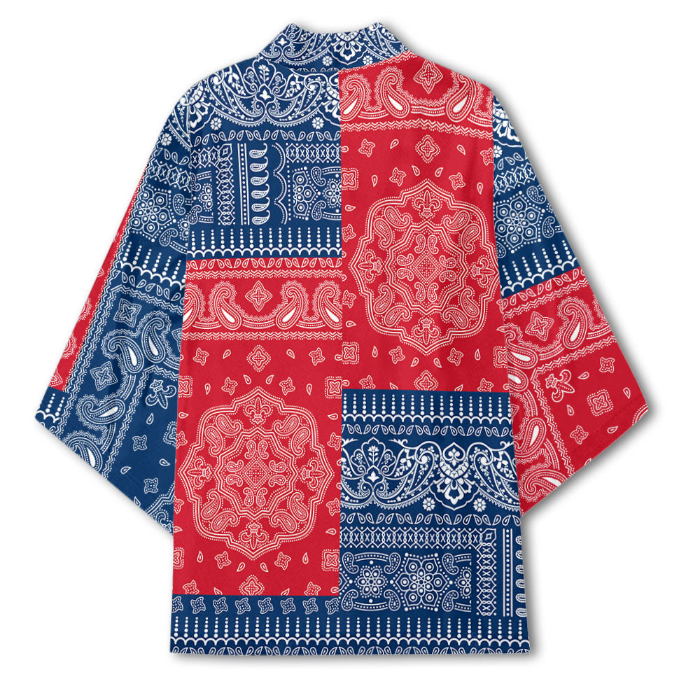 Dominican Republic Kimono Flag And Paisley Basic Style 3