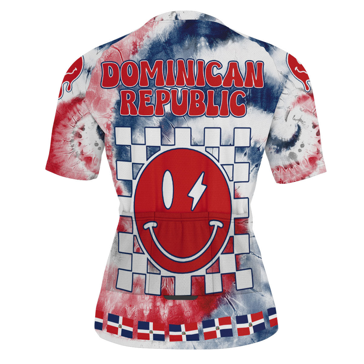 Dominican Republic Men Cycling Jersey Custom Tie Dye Style 3