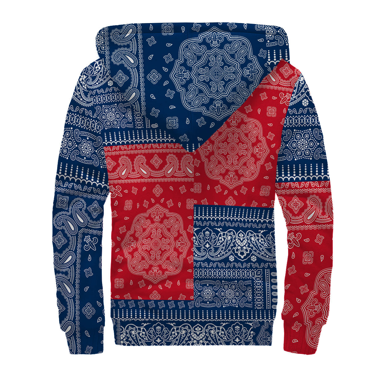 Dominican Republic Sherpa Hoodie Flag And Paisley Basic Style 2