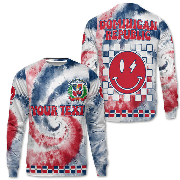 Dominican Republic Sweatshirt Custom Tie Dye Style 1