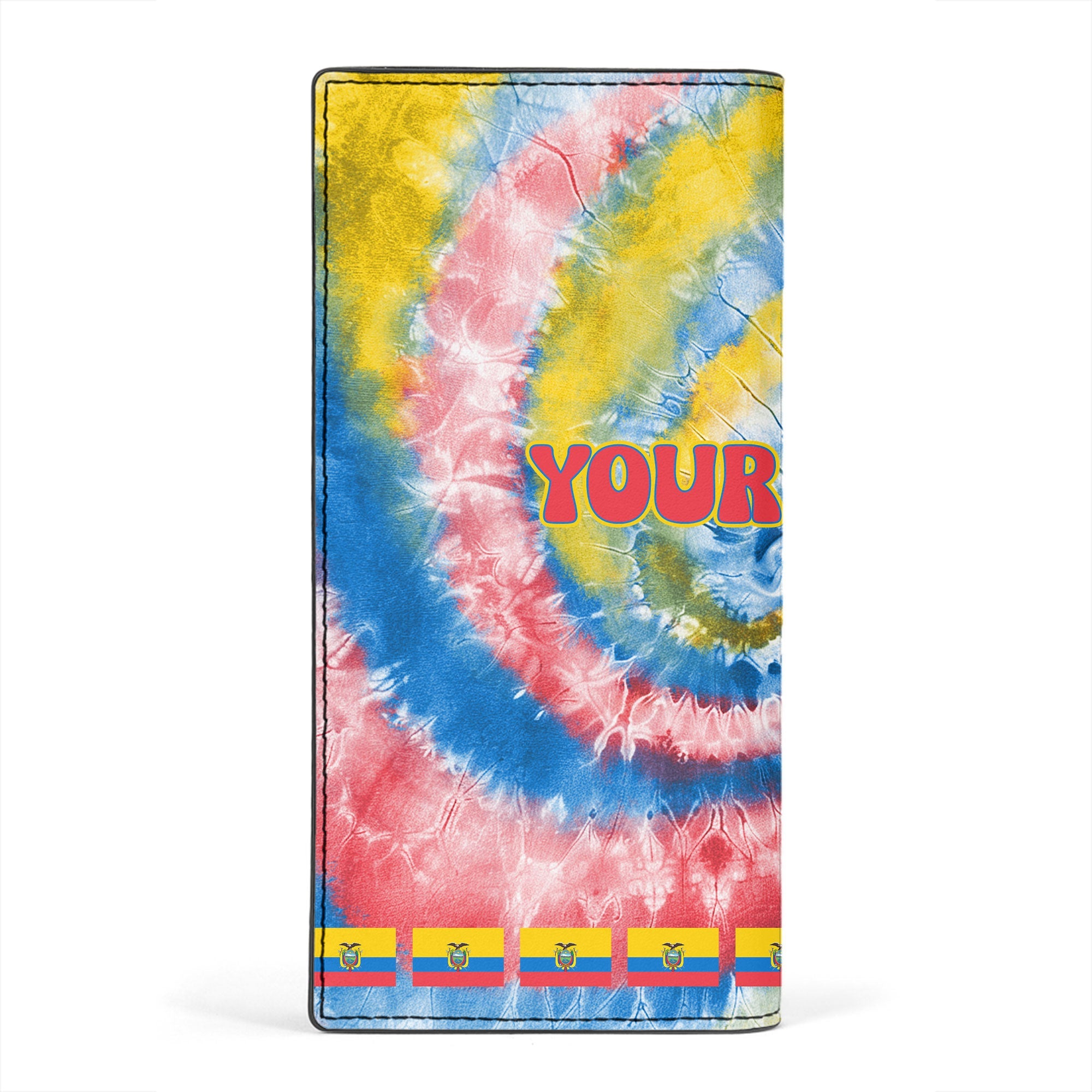 Ecuador Leather Wallet Custom Tie Dye Style 2