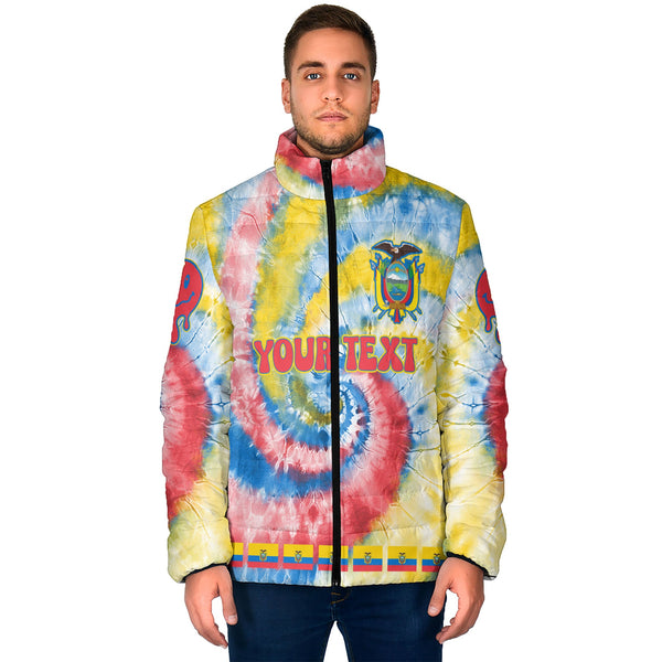 Ecuador Men Padded Jacket Custom Tie Dye Style 1