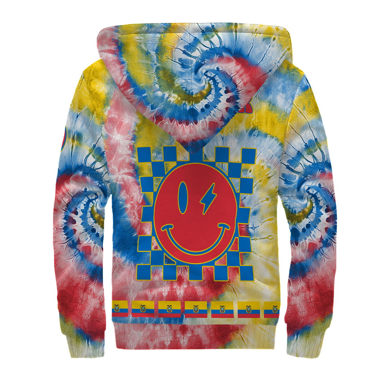 Ecuador Sherpa Hoodie Custom Tie Dye Style 2