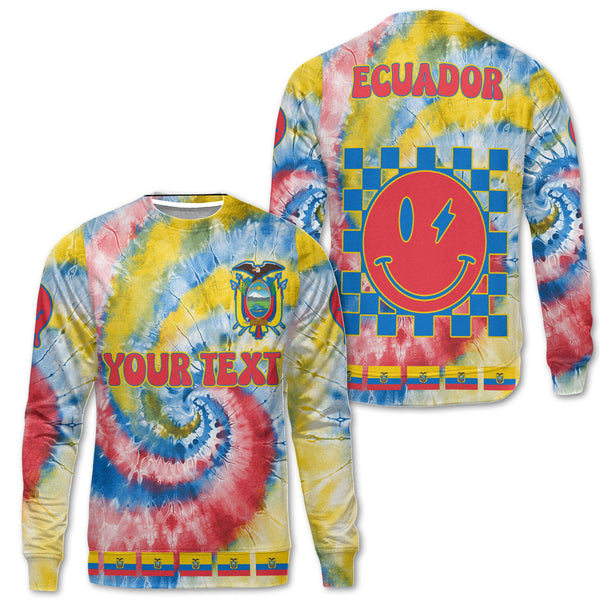 Ecuador Sweatshirt Custom Tie Dye Style 1