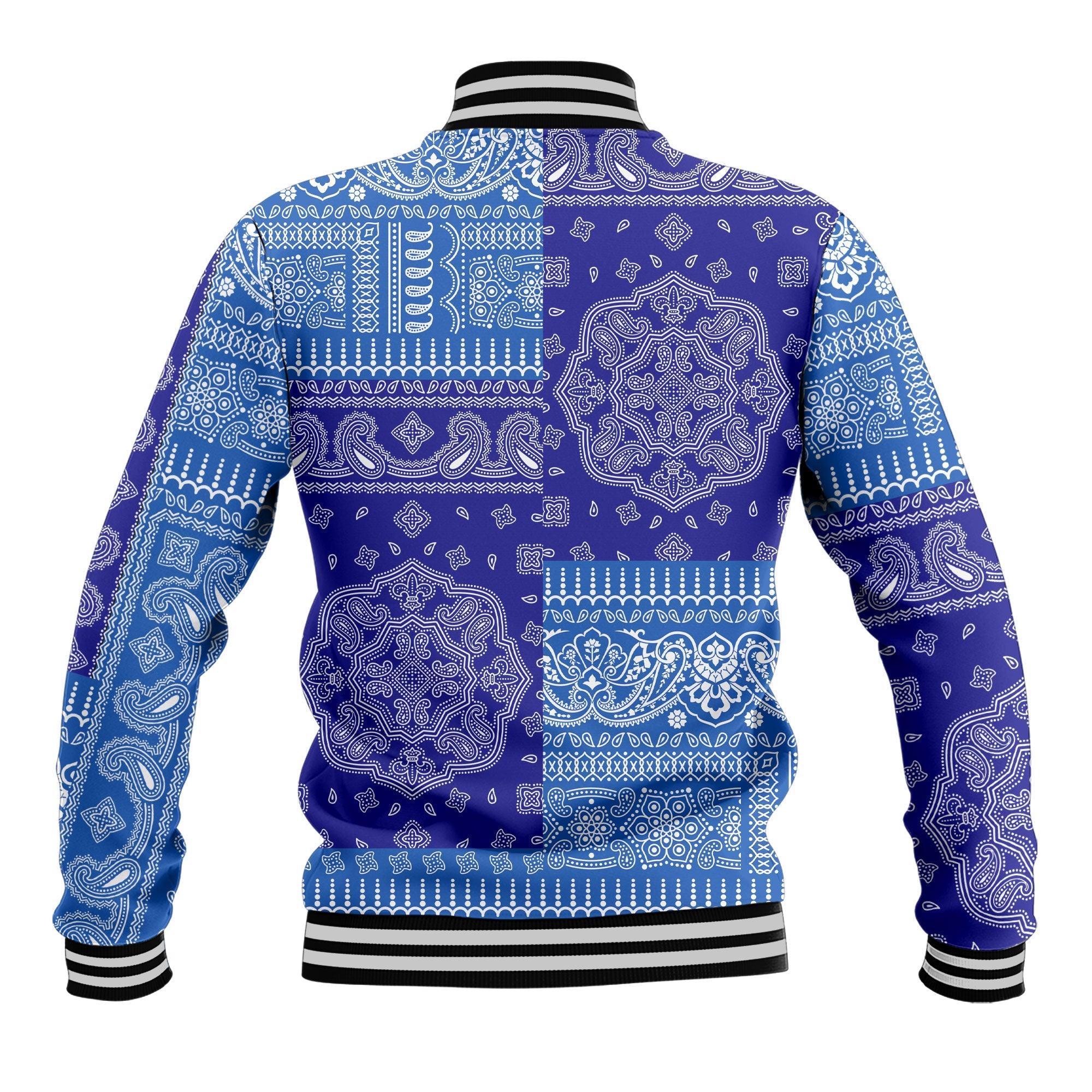 El Salvador Baseball Jacket Flag And Paisley Basic Style 3