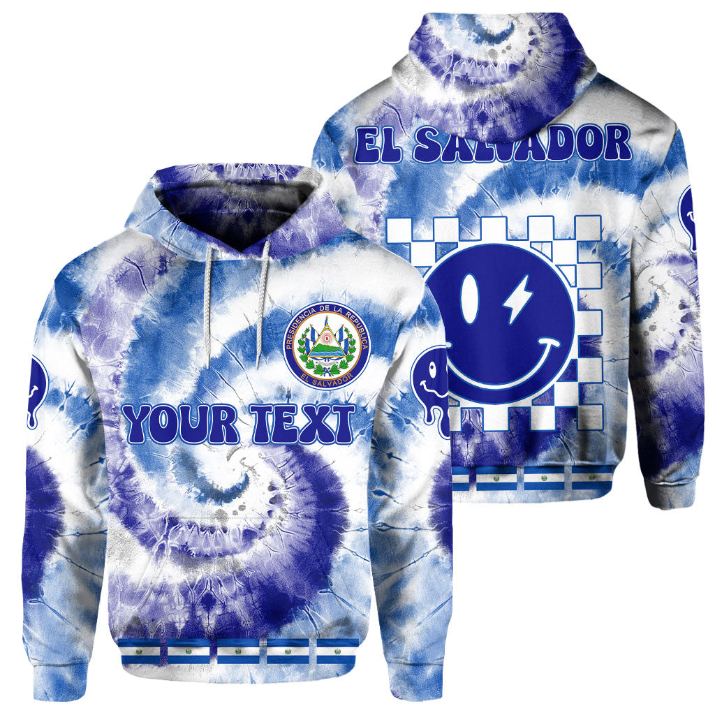 El Salvador Hoodie Custom Tie Dye Style 1