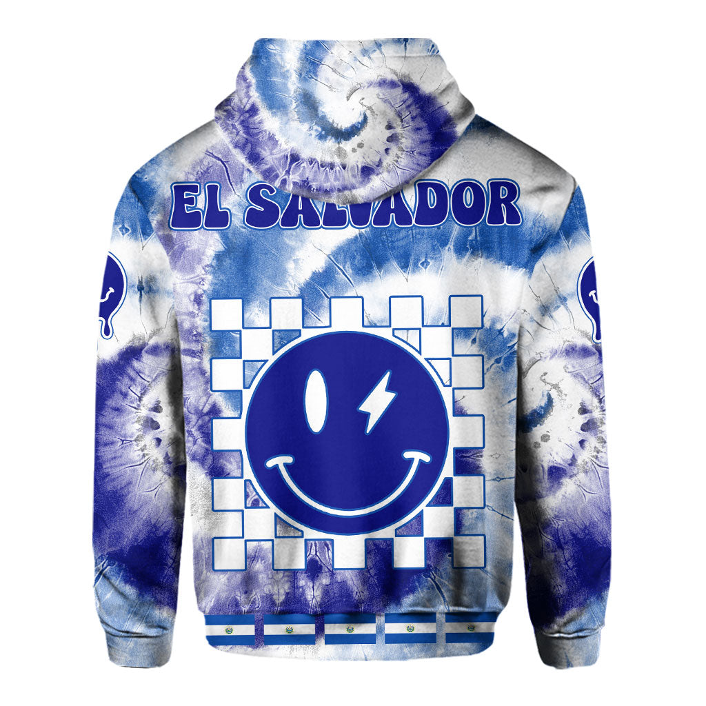 El Salvador Hoodie Custom Tie Dye Style 3