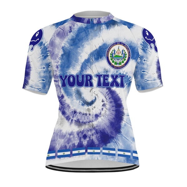 El Salvador Men Cycling Jersey Custom Tie Dye Style 1