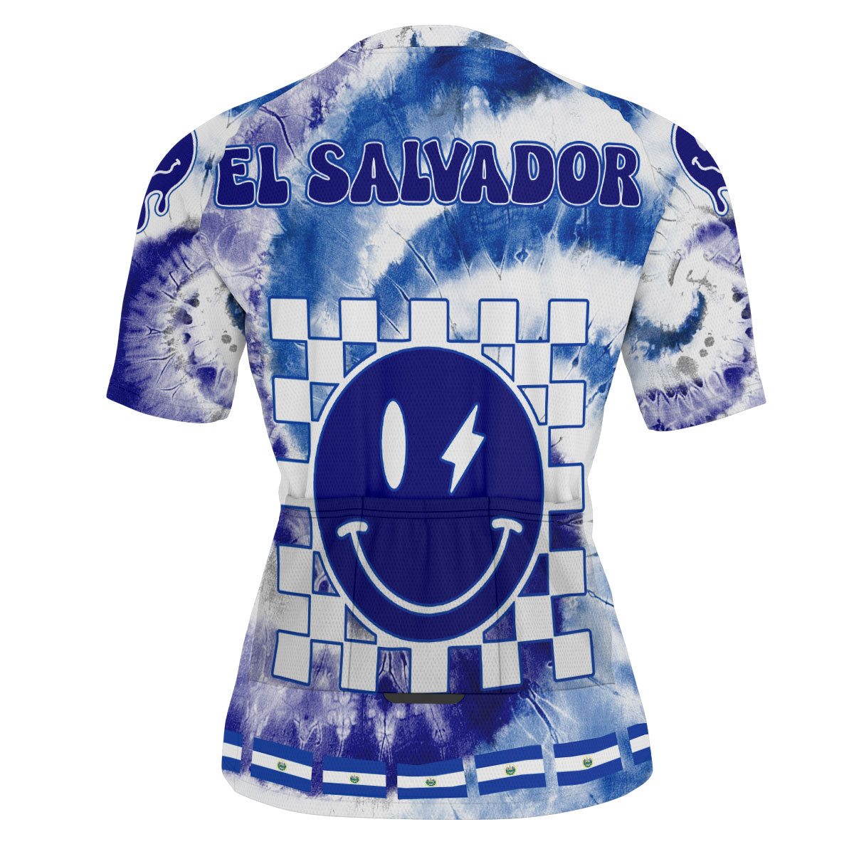 El Salvador Men Cycling Jersey Custom Tie Dye Style 3