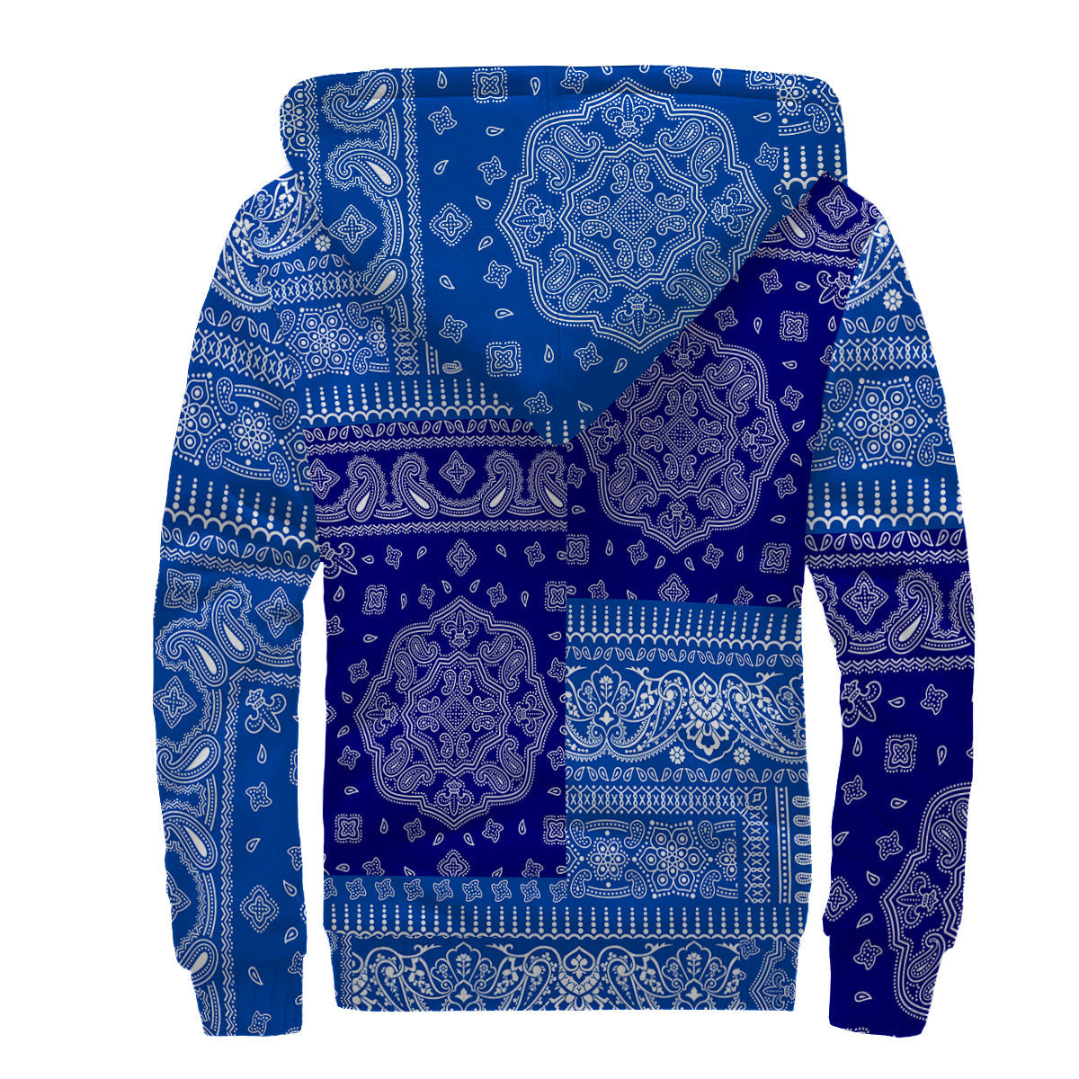 El Salvador Sherpa Hoodie Flag And Paisley Basic Style 2