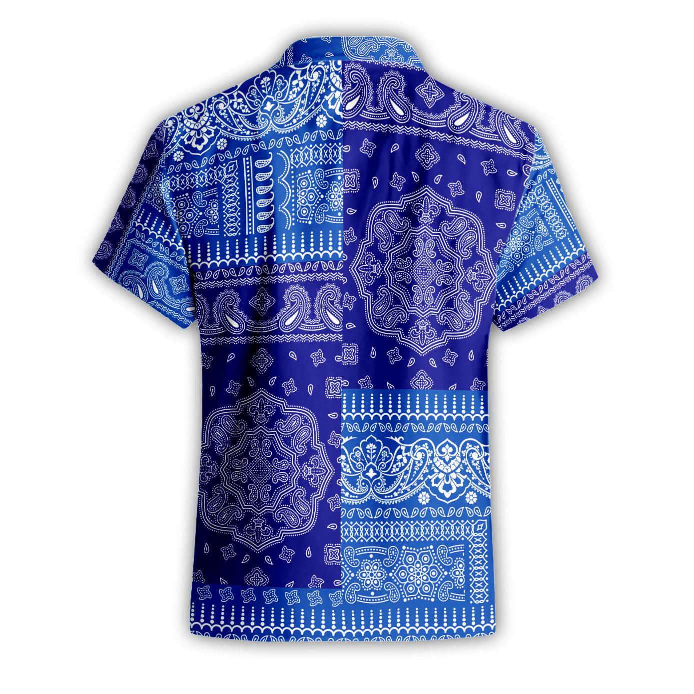 El Salvador Short Sleeve Shirt Flag And Paisley Basic Style 3