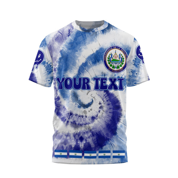 El Salvador T Shirt Custom Tie Dye Style 1