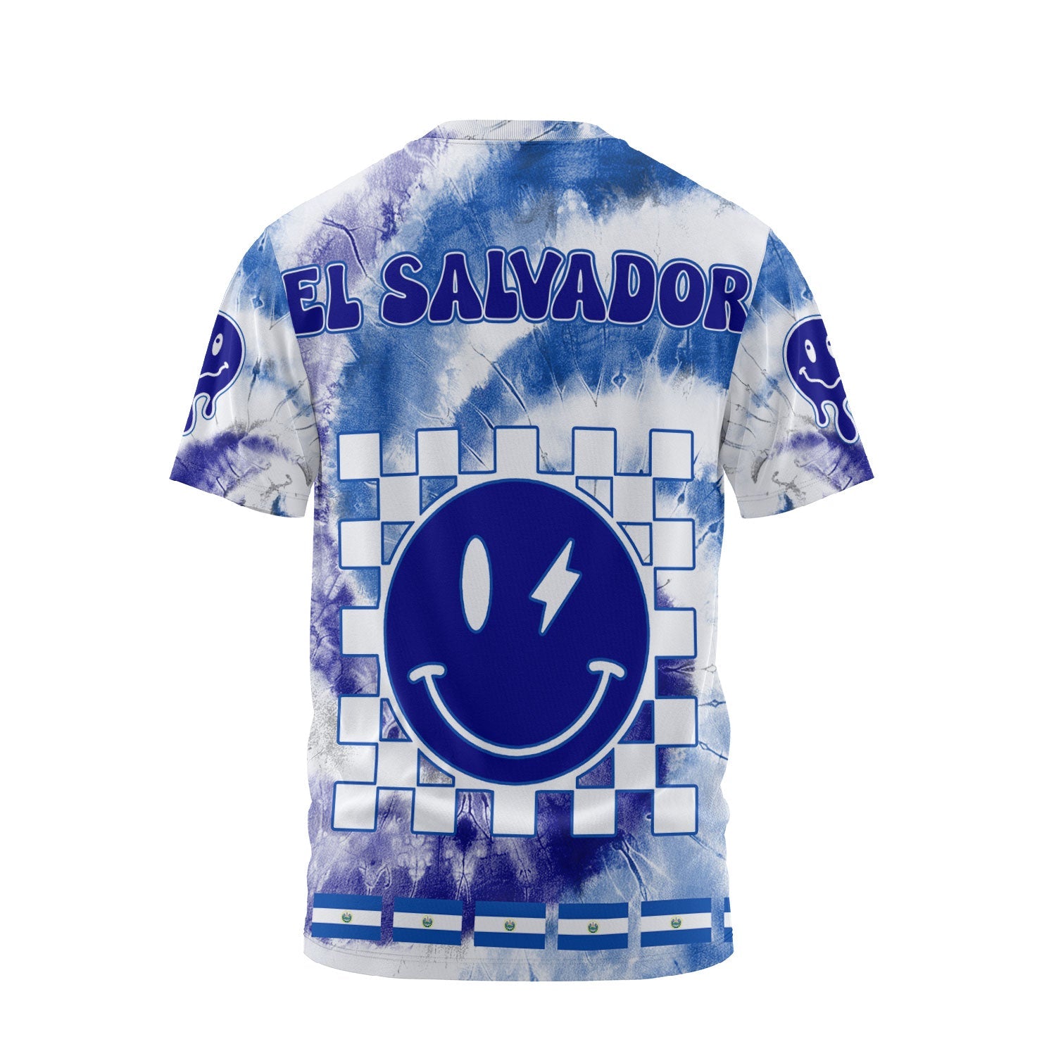 El Salvador T Shirt Custom Tie Dye Style 2