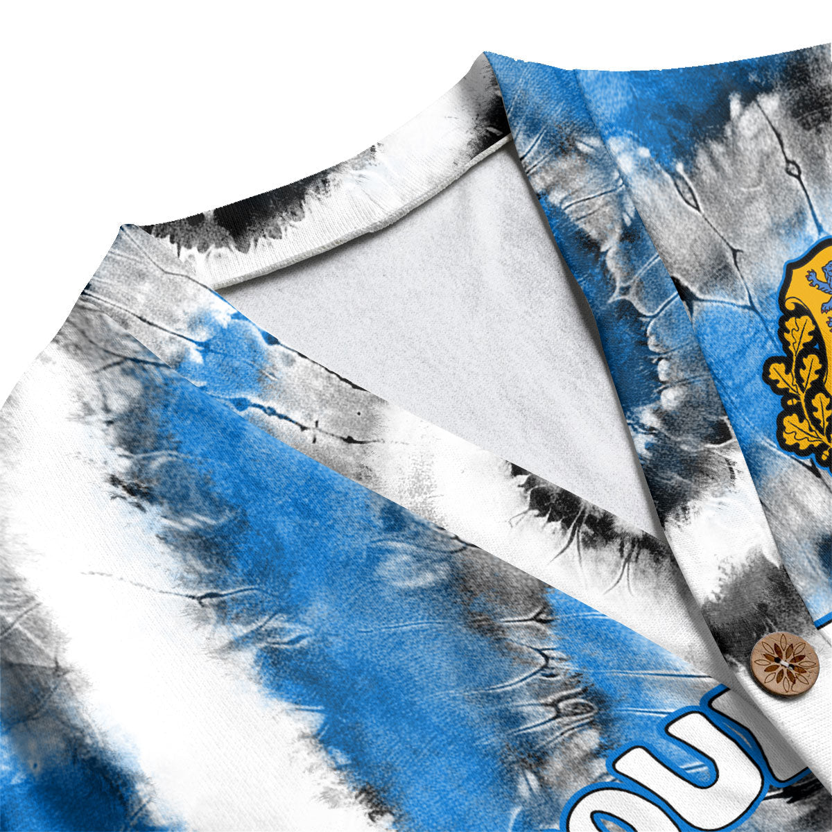 Estonia Fleece Cardigan Custom Tie Dye Style 1