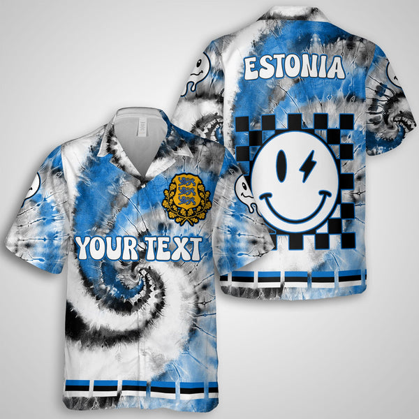 Estonia Hawaiian Shirt Custom Tie Dye Style 1