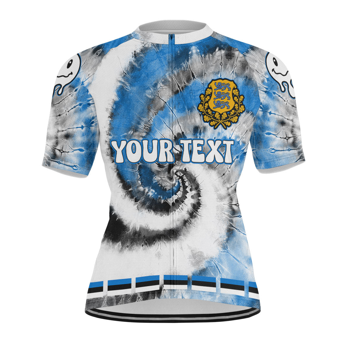 Estonia Men Cycling Jersey Custom Tie Dye Style 1